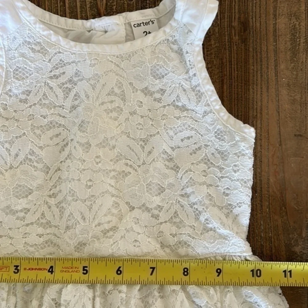 Carter’s Dress White Lace Fabric Size 2T